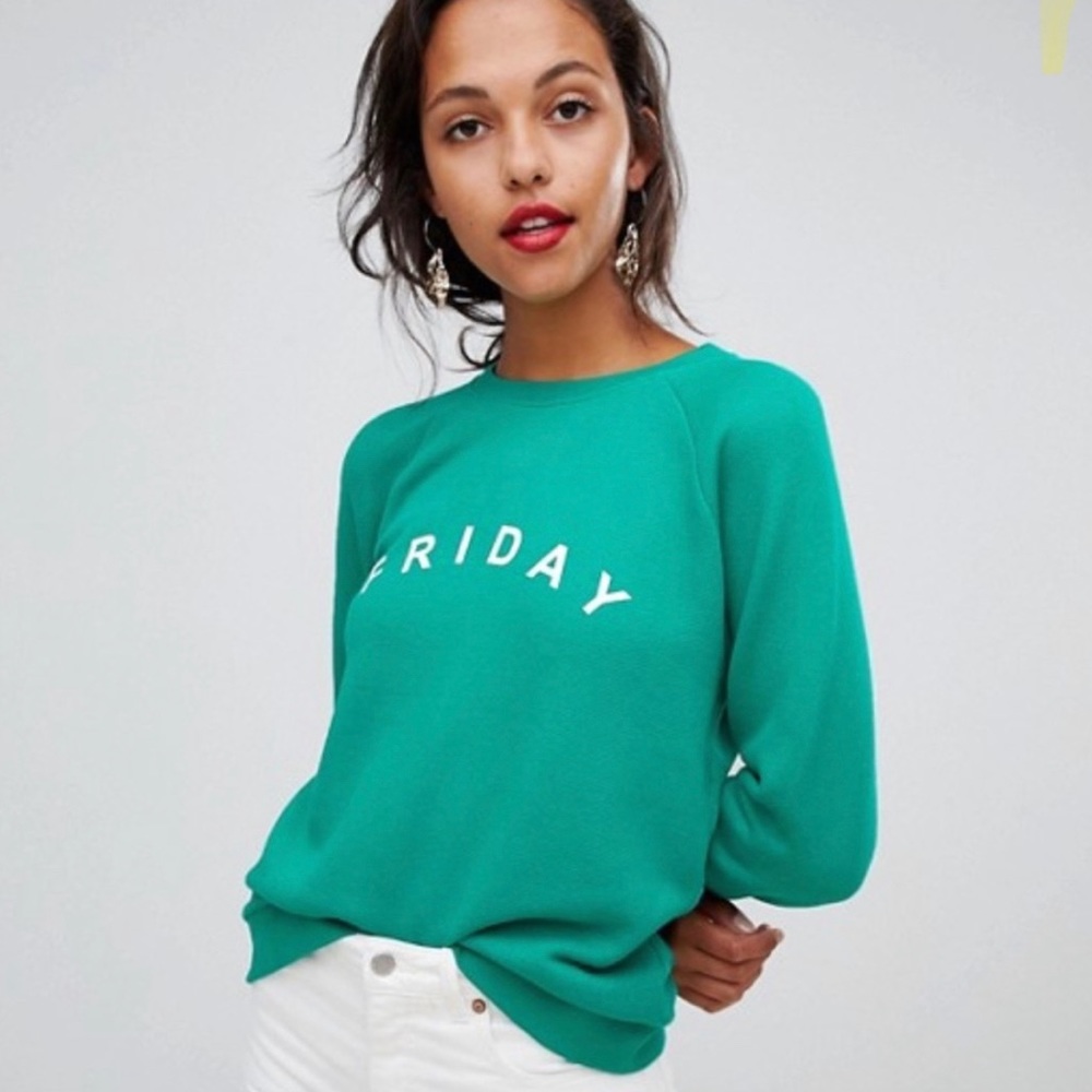 Whistles Green Friday sweatshirt pullover sweater